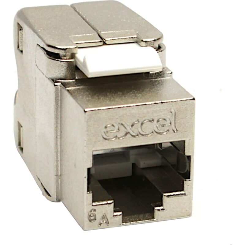 Excel Networking Solutions Excel Cat6A FTP Screened Low Profile 45 Degree Cable Entry Jack Toolless 100-186-24
