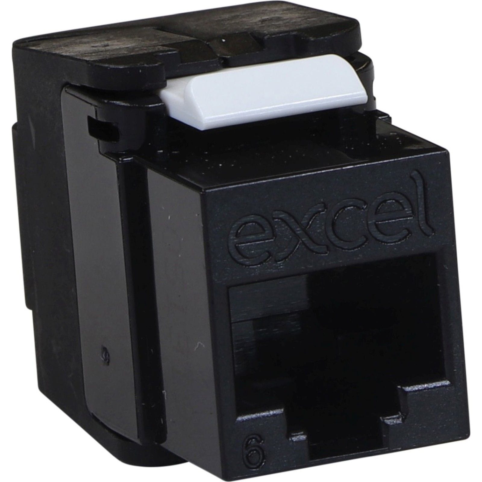 Excel Networking Solutions CAT 6 UTP Low Profile Toolless Jack - Black 100-215-BK