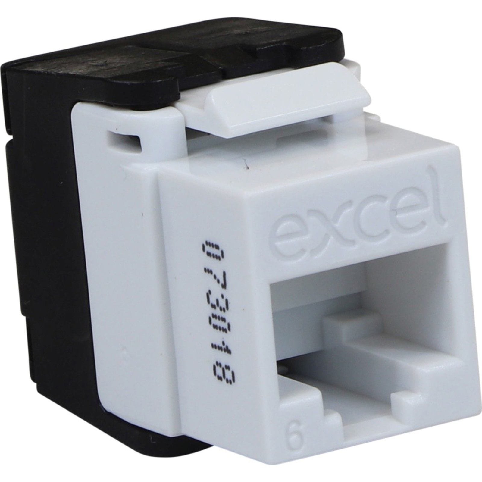Excel Networking Solutions CAT 6 UTP Low Profile Toolless Jack - White 100-215-WT