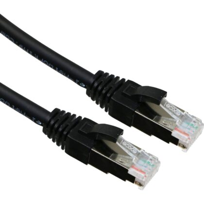 Excel Networking Solutions CAT 6A Patch cord F/FTP Shielded LS0H Blade Booted 1m - Black 100-239