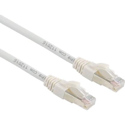 Excel Networking Solutions CAT 6A Patch cord F/FTP Shielded LS0H Blade Booted 2m - White 100-244