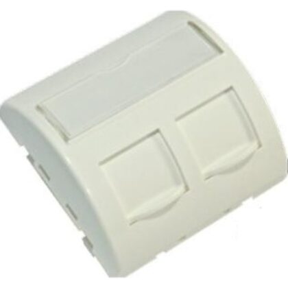 Excel Networking Solutions Curved Shutter For Keystone Jack 45x45mm - 2 Port 100-282