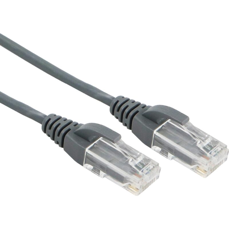 Excel Networking Solutions CAT 6 Mini Patch cord U/UTP Unshielded LS0H Blade Booted 1m - Grey 100-505