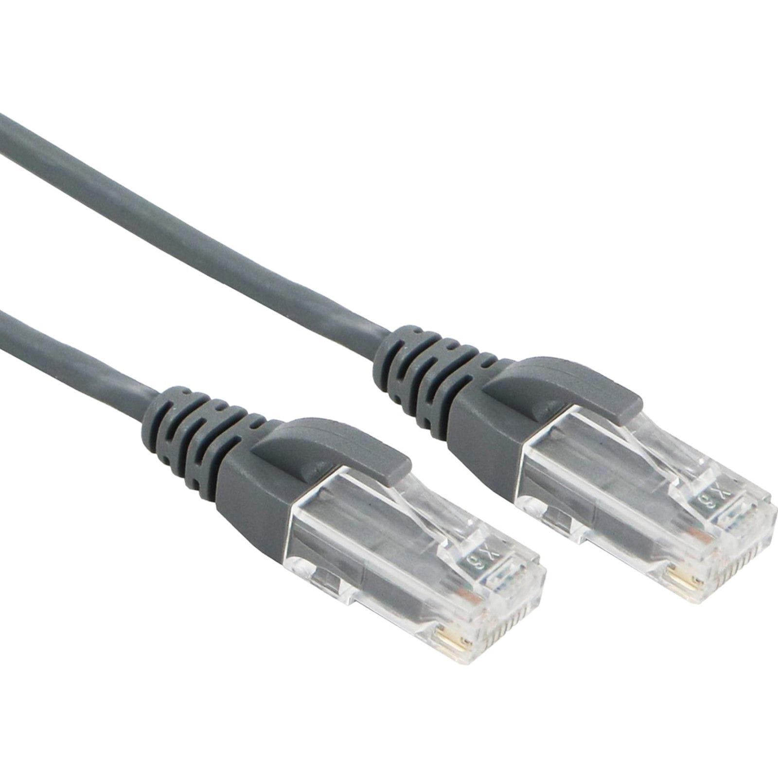 Excel Networking Solutions CAT 6 Mini Patch cord U/UTP Unshielded LS0H Blade Booted 1m - Grey 100-505