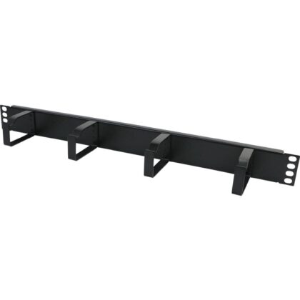 Excel Networking Solutions Cable Management Bar - 1U - 4 Vertical Metal Hoops - 65mm - Black 100-582
