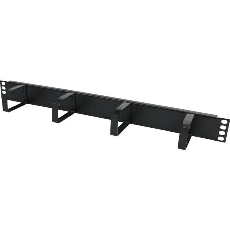 Excel Networking Solutions Cable Management Bar - 1U - 4 Vertical Metal Hoops - 65mm - Black 100-582