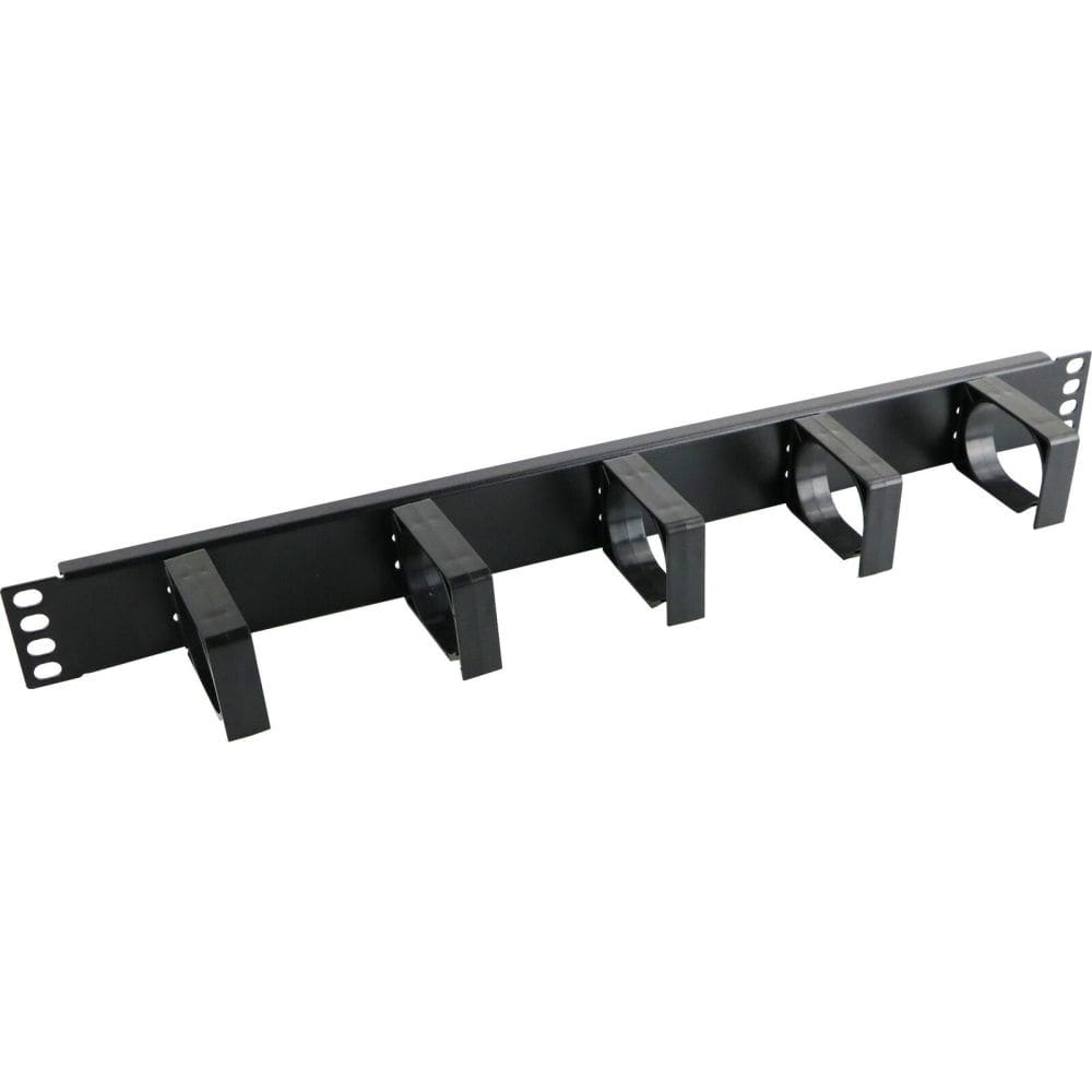 Excel Networking Solutions Cable Management Bar - 1U - 5 Vertical Plastic Hoops - 65mm - Black 100-586