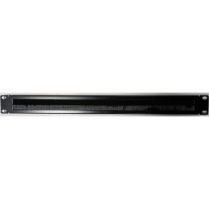 Excel Networking Solutions 1U Double Brush Strip - Middle Split - Black 100-595