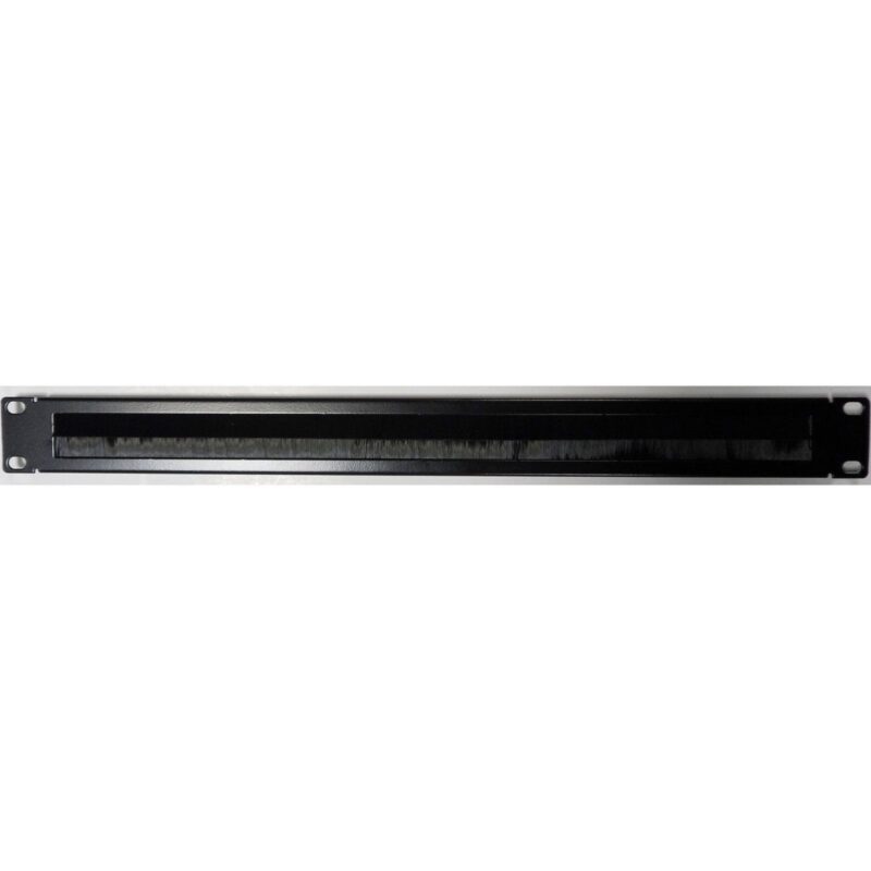 Excel Networking Solutions 1U Double Brush Strip - Middle Split - Black 100-595