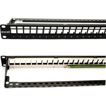 Excel Networking Solutions Excel Unloaded Keystone Patch Panel Frame - 24-port