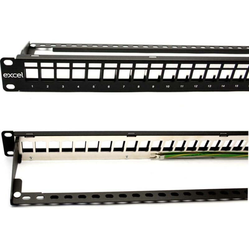 Excel Networking Solutions Excel Unloaded Keystone Patch Panel Frame - 24-port