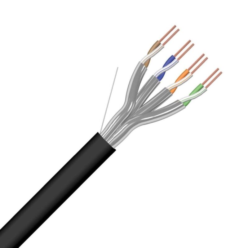 Excel Networking Solutions U/FTP CAT6A 4P PE Zwart Outdoor 100-993