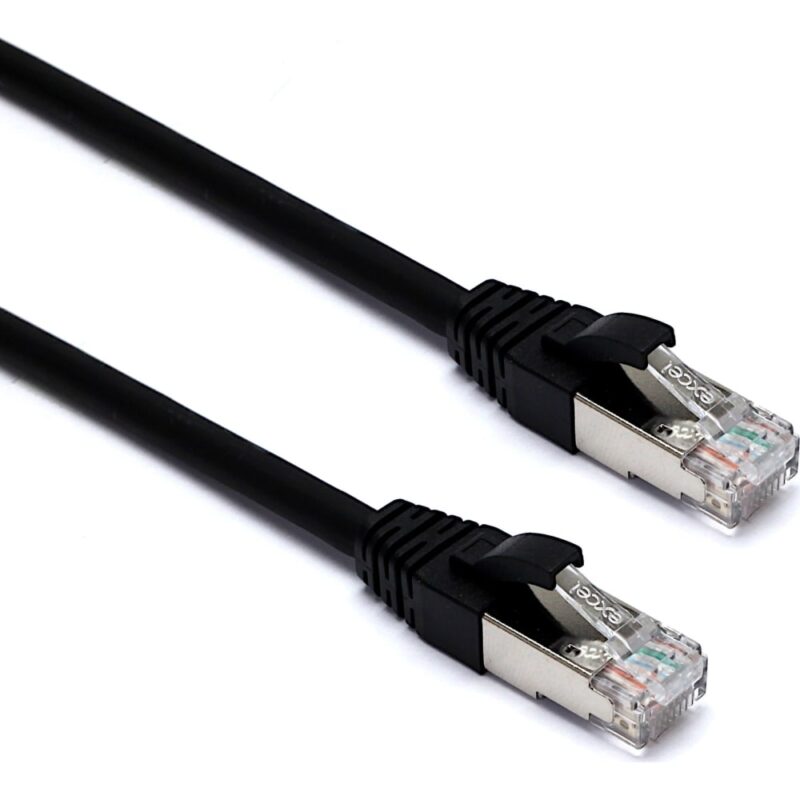 Excel Networking Solutions Excel Cat6A Patch Lead F/FTP Shielded LSOH Blade Booted 1.5m Black 101-146