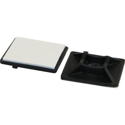 Excel Networking Solutions Self Adhesive Cable Tie Base 28 x 28mm Black - Pack of 100 180-231
