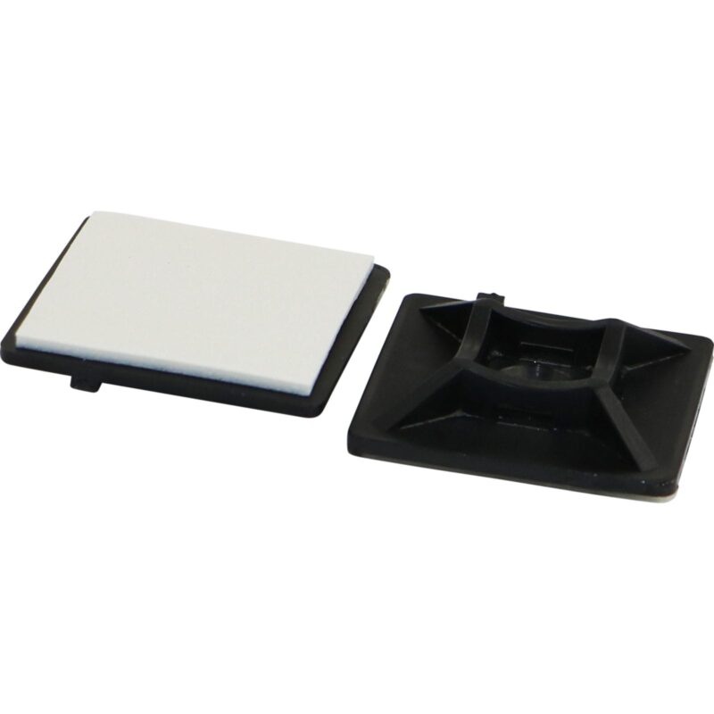 Excel Networking Solutions Self Adhesive Cable Tie Base 28 x 28mm Black - Pack of 100 180-231