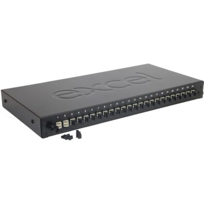 Excel Networking Solutions 24 Way Multimode Fibre Optic Panel - 24 LC Duplex (48 Fibre) 200-466