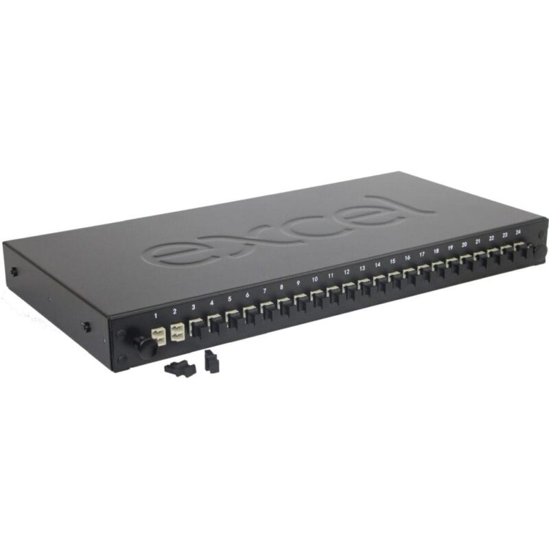 Excel Networking Solutions 24 Way Multimode Fibre Optic Panel - 24 LC Duplex (48 Fibre) 200-466