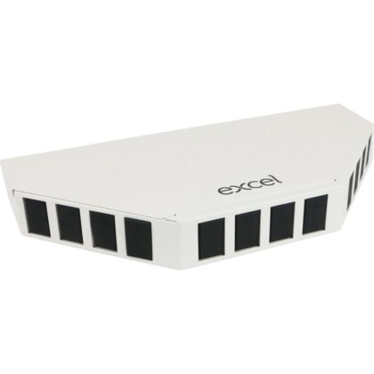 Excel Networking Solutions 12-Way Low Profile Consolidation Point - Grey White 350-644