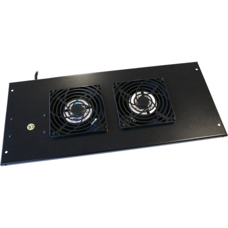 Excel Networking Solutions Environ Roof Mount Fan Tray 2 Way Fan incl. Detachable UK Power Lead - Black 540-302-BK