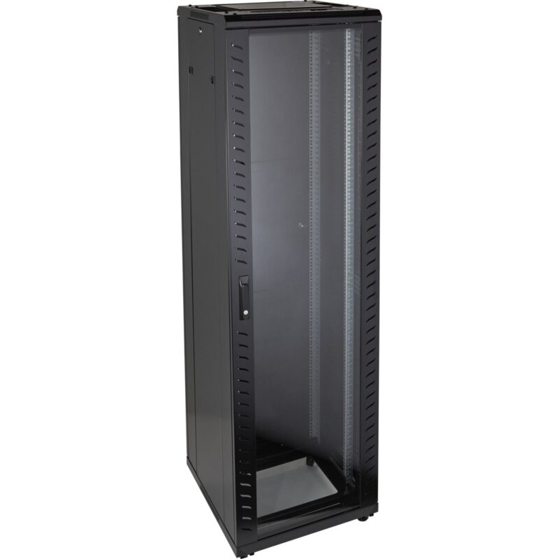 Excel Networking Solutions Environ CR600 15U Rack 600x600mm Glass (F) Steel (R) B/Panels No/Mgmt Black 542-1566-GSBN-BK