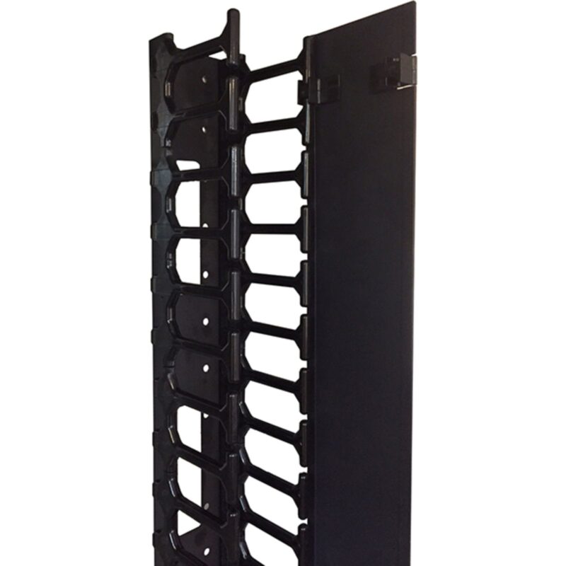 Excel Networking Solutions Environ 47U Vertical Plastic Finger Management - Black (1 pair) 542-921-BK