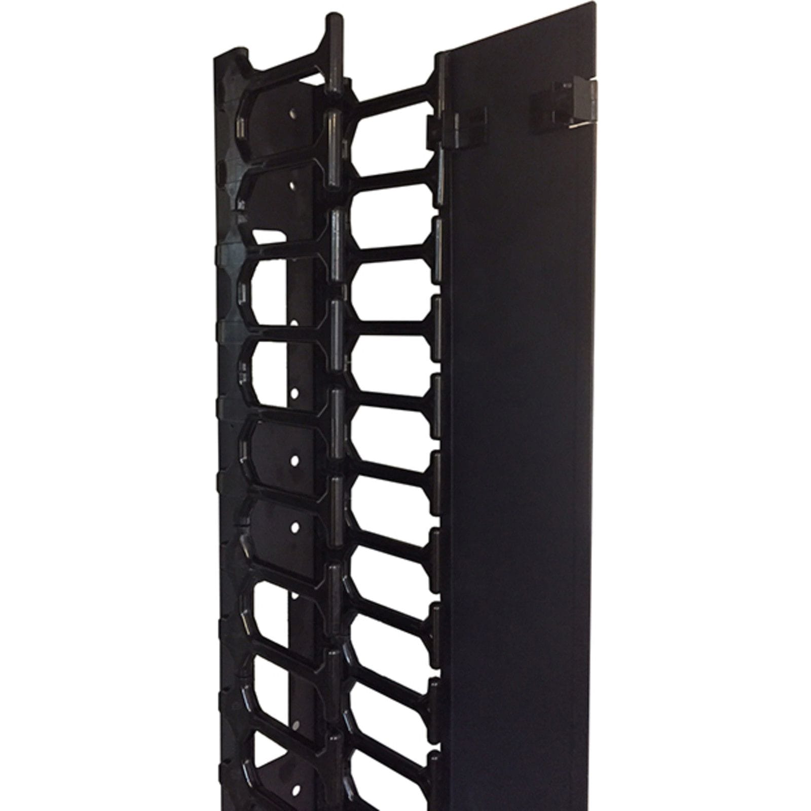 Excel Networking Solutions Environ 47U Vertical Plastic Finger Management - Black (1 pair) 542-921-BK