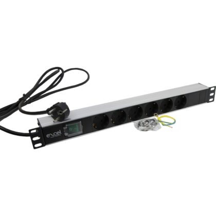 Excel Networking Solutions 6-way Horizontal PDU - 6x Schuko sockets