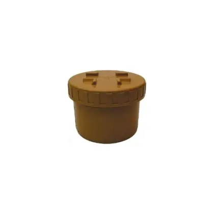 Nicoll PVC RIO stop met schroefdeksel M 110 mm - oranjebruin F11