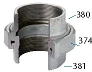 Atusa Galva 340 3-delige rechte koppeling conisch dichtend FF 2 x 2 F3400100092