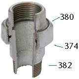 Atusa Galva 341 3-delige rechte koppeling conisch dichtend MF 5/4 x 5/4 F3410100072