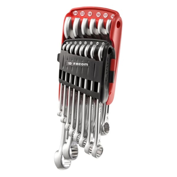 FACOM Ringsteeksleutelset in houder metrisch 7-8-10-11-12-13-14-15-16-17-18-19-22-24mm 440.JP14