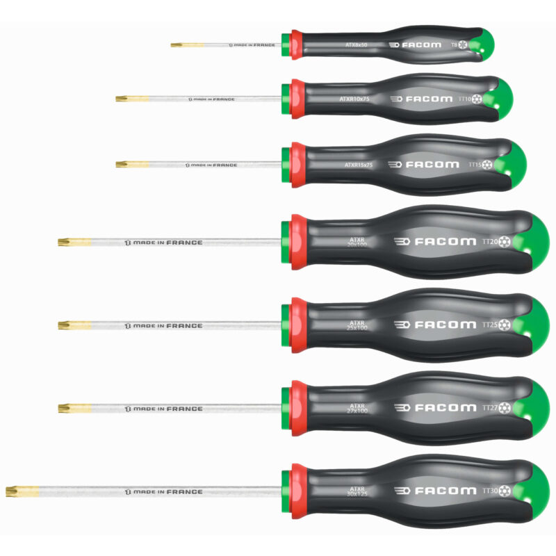 FACOM SET VAN 7 SCHROEVENDRAAIERS TORX EN RESISTORX ATXR.J7PB