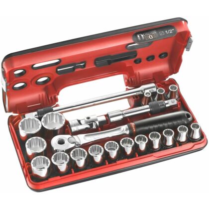 FACOM 20-DELIGE DOPPENSET 1/2'' 12-KANT DBOX 8-22MM SL.DBOX501