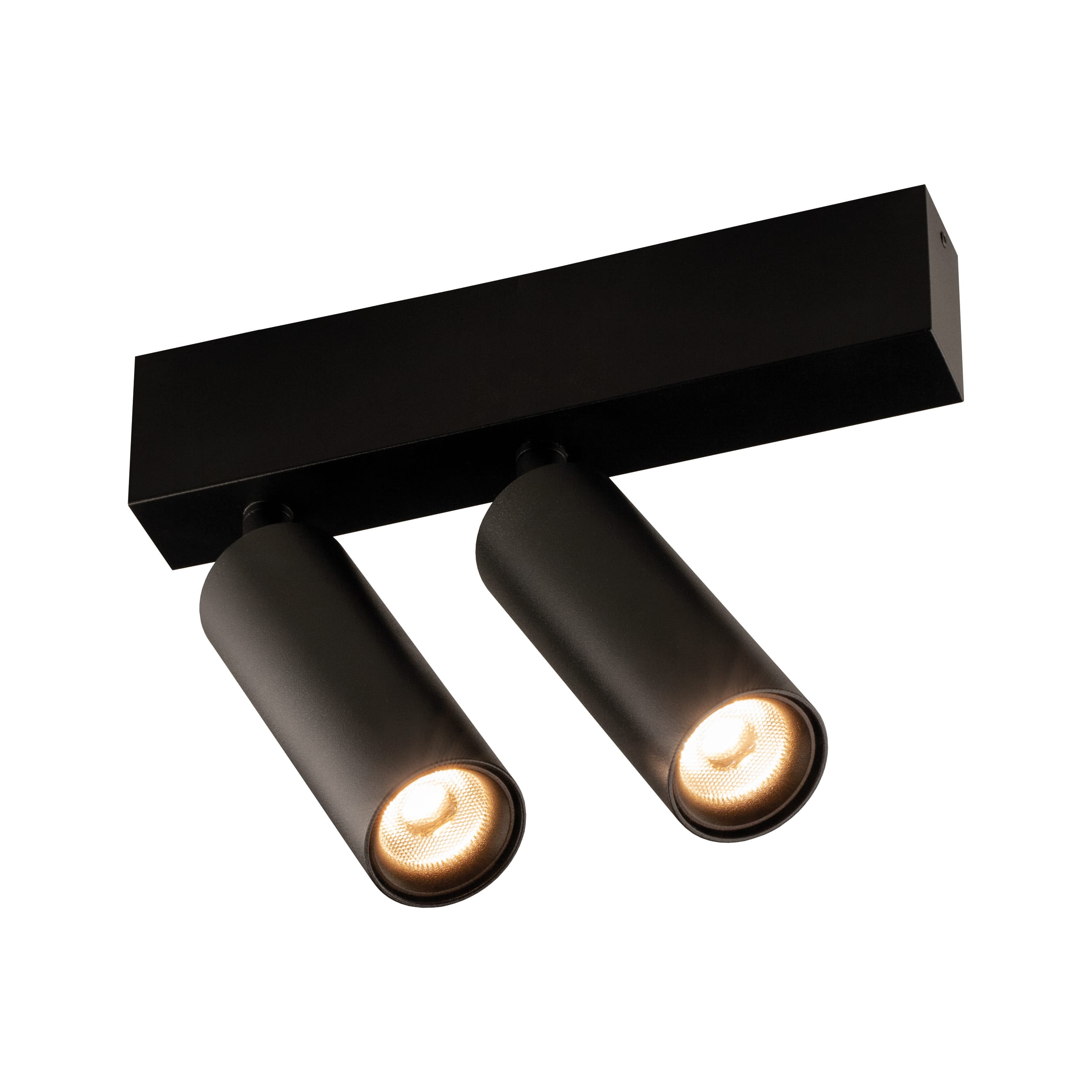 FANTASIA Lopal spot - 2x 4W AC COB LED - 2700K - 2x 360lm - dimbaar - zwart 4014361
