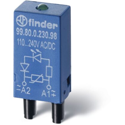 FINDER Module met LED indicatie + varistor 110 240 V AC/DC voor serie 95.93.3 en 95.95. 9980023098