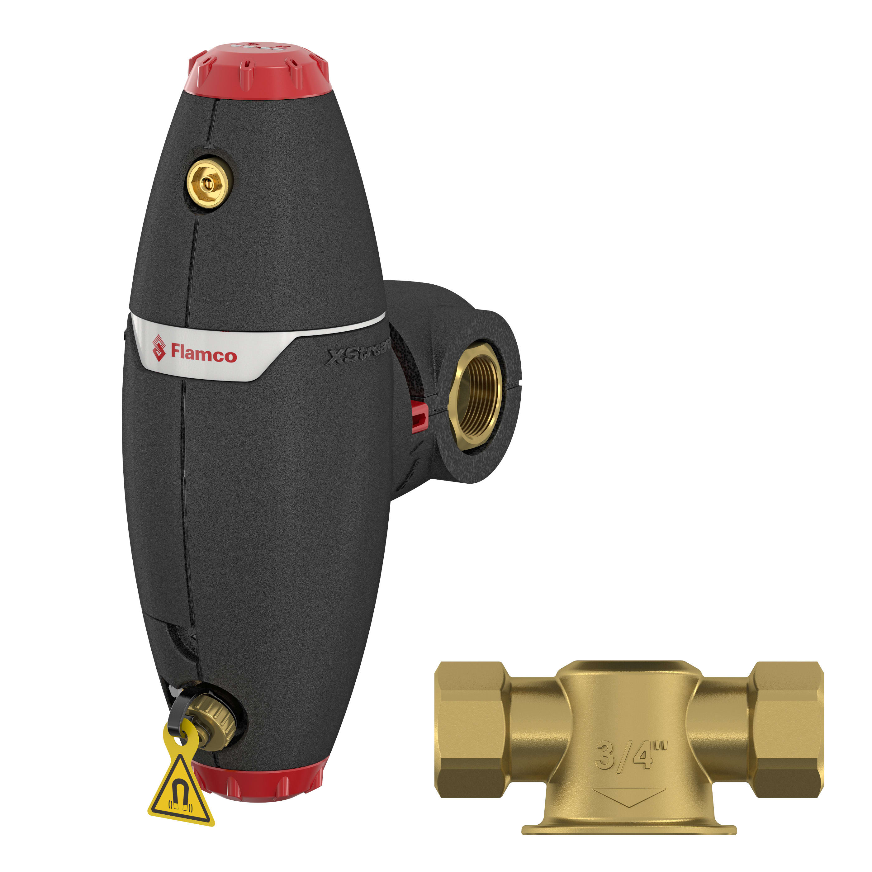 FLAMCO FLAMCO Lucht- en vuilafscheider Xstream Vent-Clean  DN32 G 1 1/4'' F 11063