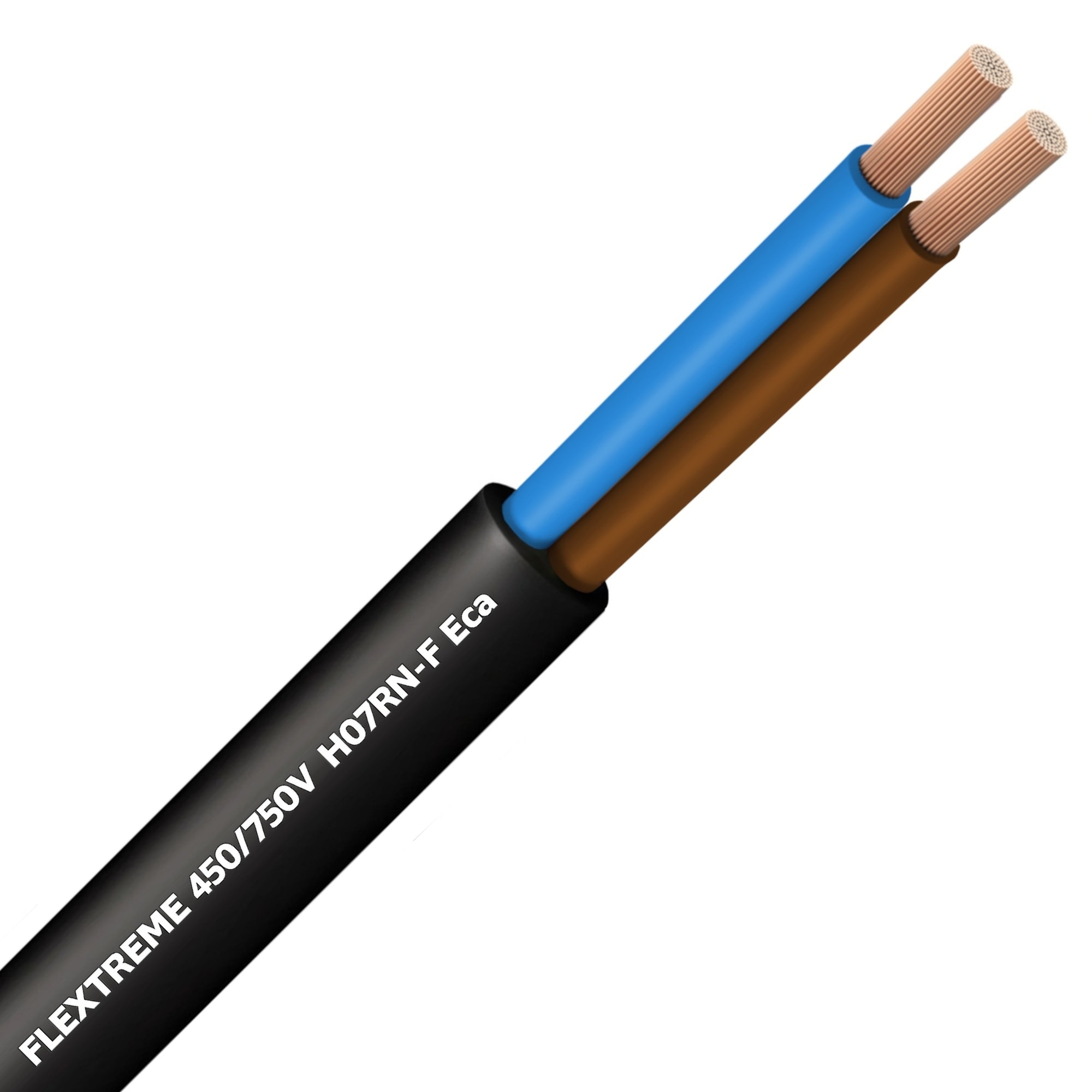 FLEXTREME H07RN-F rubberkabel flexibel Prysmian 750V Eca AD8 zwart 2X6mm² FLEXTREME2X6-ECA B 1000