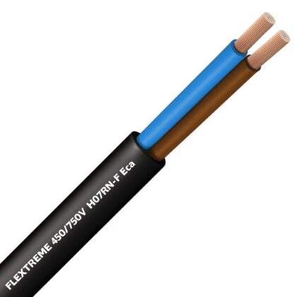 FLEXTREME H07RN-F rubberkabel flexibel Prysmian 750V Eca AD8 zwart 2X1