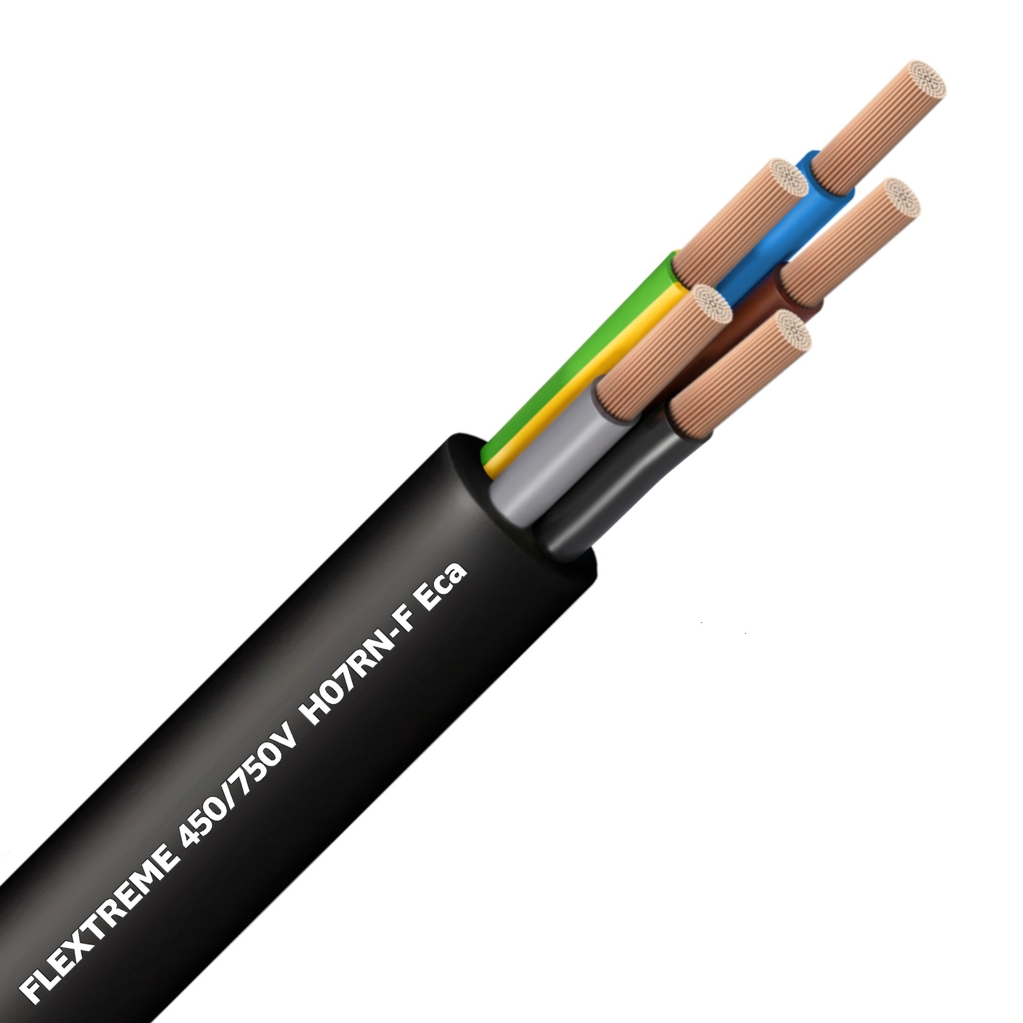 FLEXTREME H07RN-F rubberkabel flexibel Prysmian 750V Eca AD8 zwart 5G2