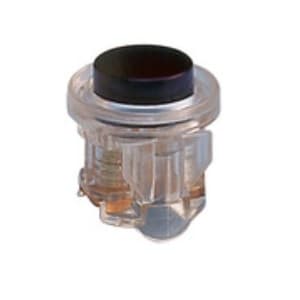 FRIEDLAND drukker voor beldrukplaat 2A 1-24V AC/DC transparant met zwarte knop D642