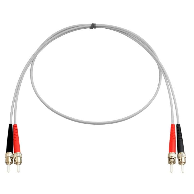 FUMO COMMUNICATIONS ST duplex ST duplex fiber patchcord Multimode 50/125 OM3 lengte 2m grijs 691-21E21-2