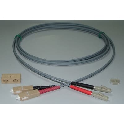 FUMO COMMUNICATIONS LC duplex SC duplex fiber patchcord multimode 50/125 OM3 lengte 2m grijs 691-28E22-2