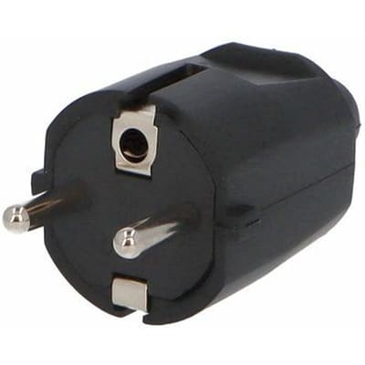 Famatel Stekker Pvc 2P+A 10-16A Zwart IP20 1105-NBE