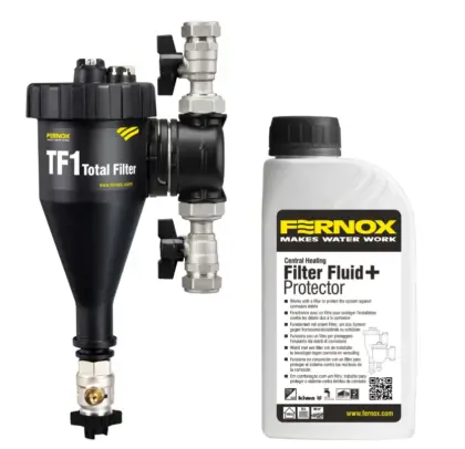 Fernox Lucht-/vuilafscheider Fernox TF1 Total 1 1" 25 incl. 500ml Protector+Filter Fluid 59918