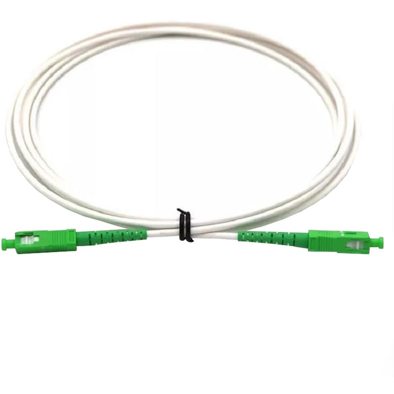 Fiber Patchcords Simplex SCAPC-SCAPC boot green white with 1xG657A2 length 5 meter LSZH LL-PTSX-SC8SC8-050