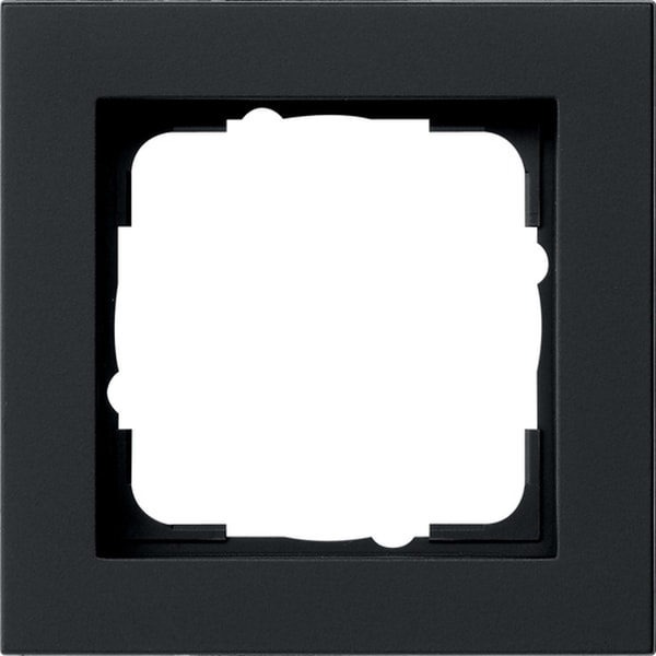 GIRA Afdekraam 1-v Gira E2 zwart m 021109