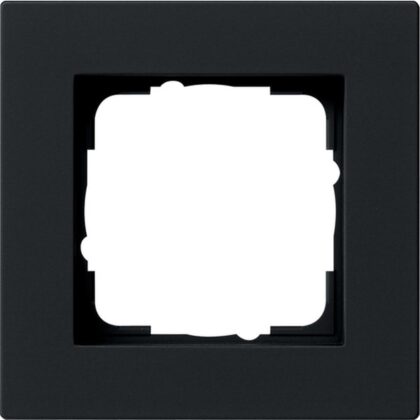 GIRA Afdekraam 1-v vlak Gira E2 zwart m 0211095