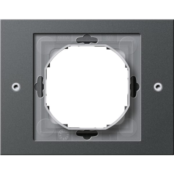GIRA Afdekraam 1-v Gira TX_44 (SW IB) antraciet 021167