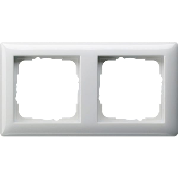 GIRA Afdekraam 2-v Standard 55 z.wit 021203