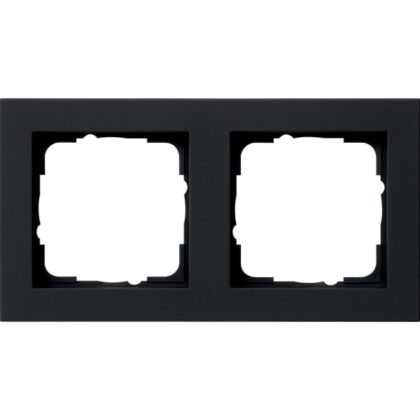 GIRA Afdekraam 2-v Gira E2 zwart m 021209